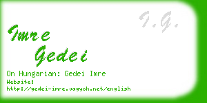 imre gedei business card